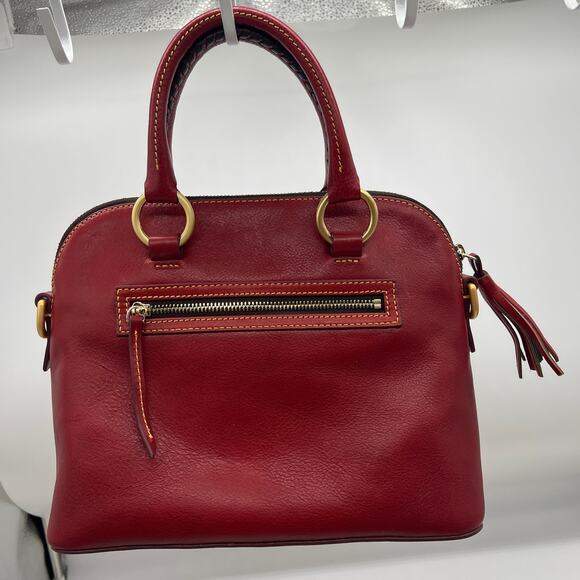 Dooney & Bourke Florentine Leather Domed Purse Red Color Handbags - Picture 2 of 16